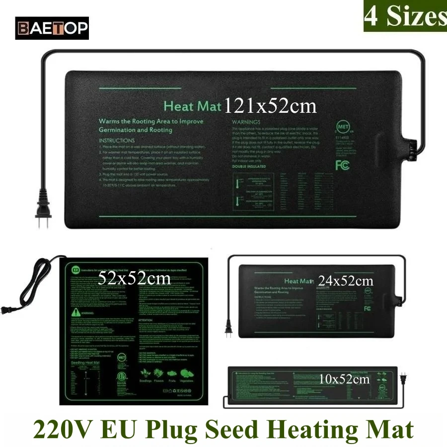Heat Mat Seedling - 4 Sizes 220V EU Plug Seedling