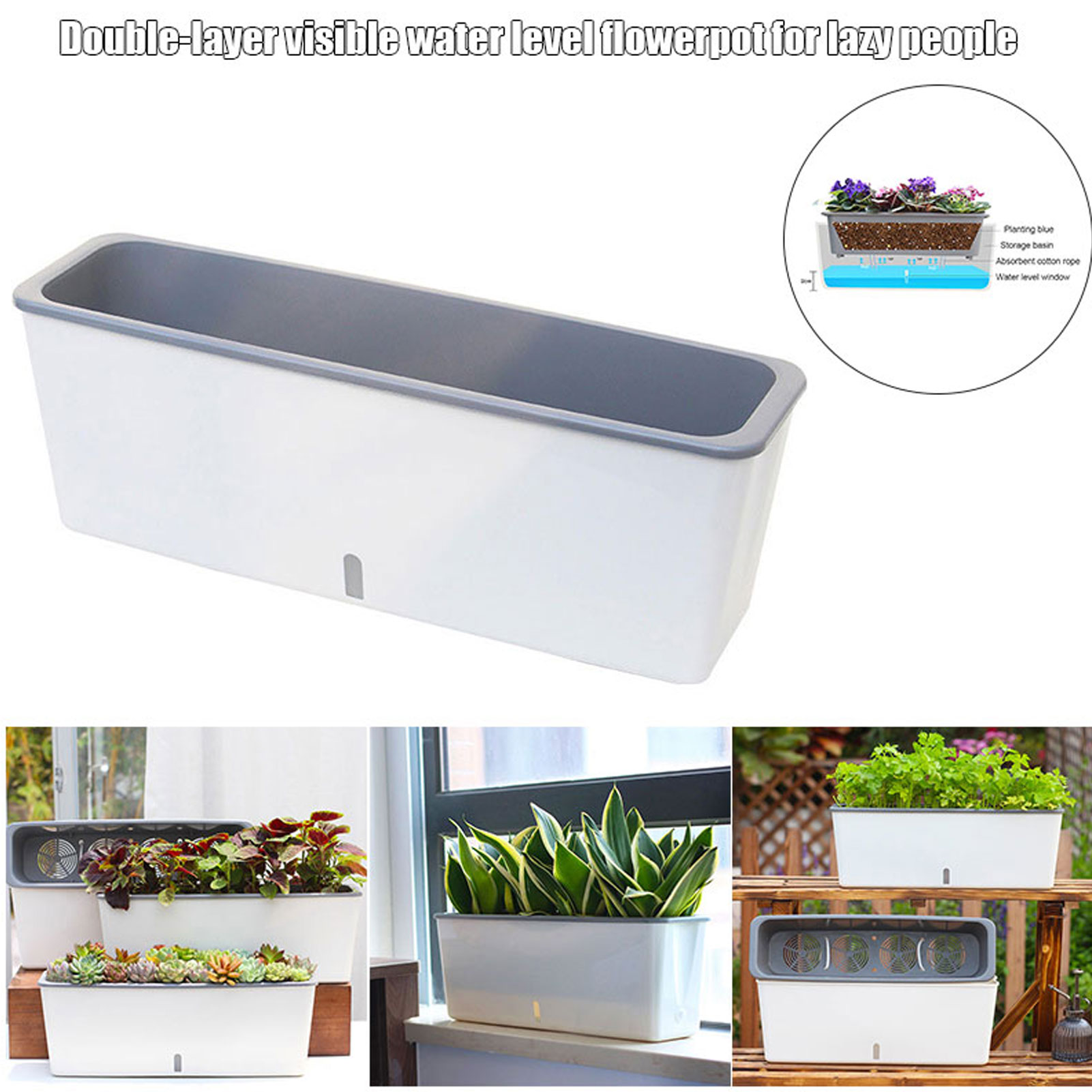 Self-Watering Planter Pots wit - Self Watering Insert ulasan dan harga
