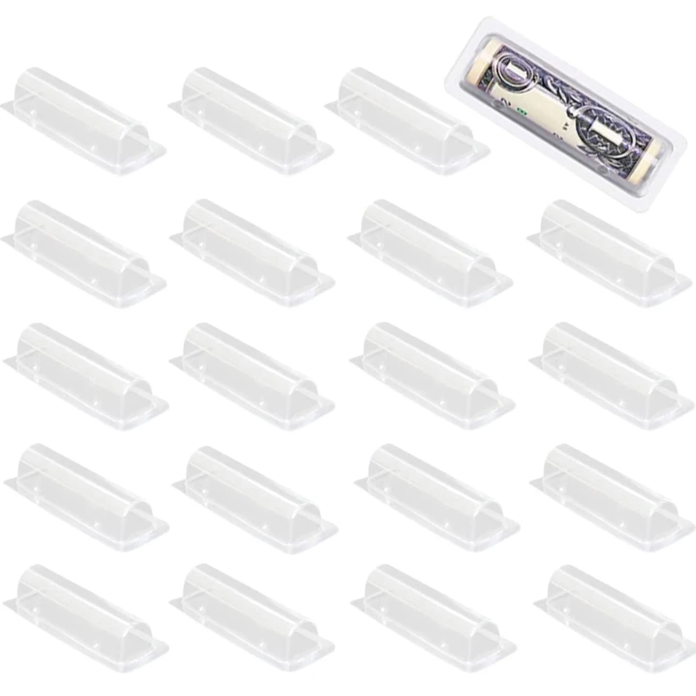 50/100pcs Money Card Holder Wi - Plastic Dome Clear ulasan dan harga
