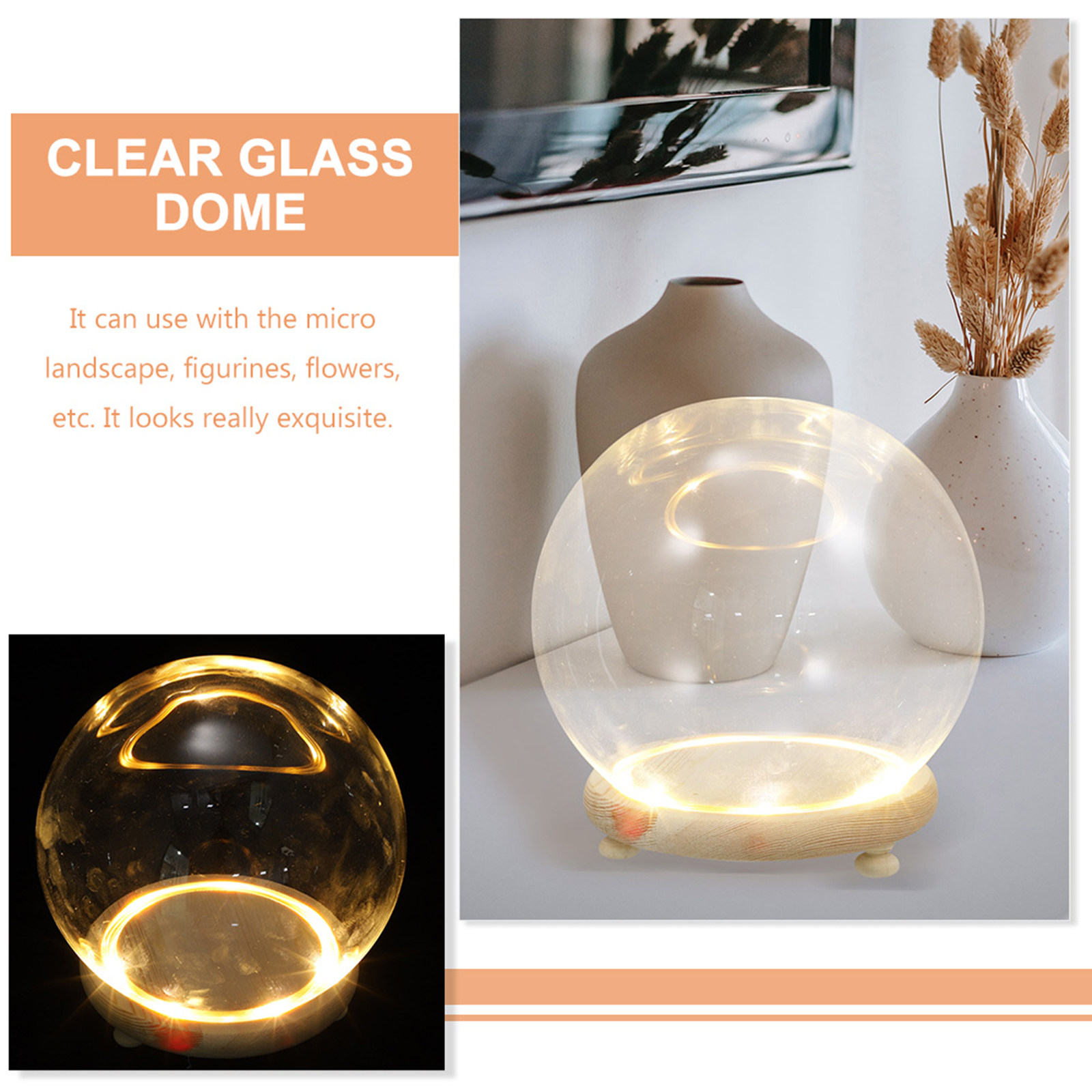 Clear Glass Dome Display Cover - Plastic Dome Clear ulasan dan harga