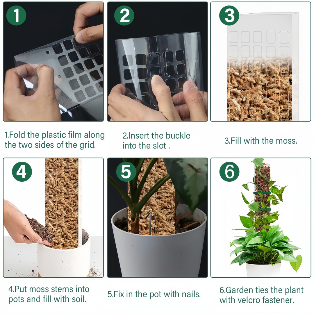 Moss Pole Plastic Plant Stand  - Sphagnum Moss Dry ulasan dan harga