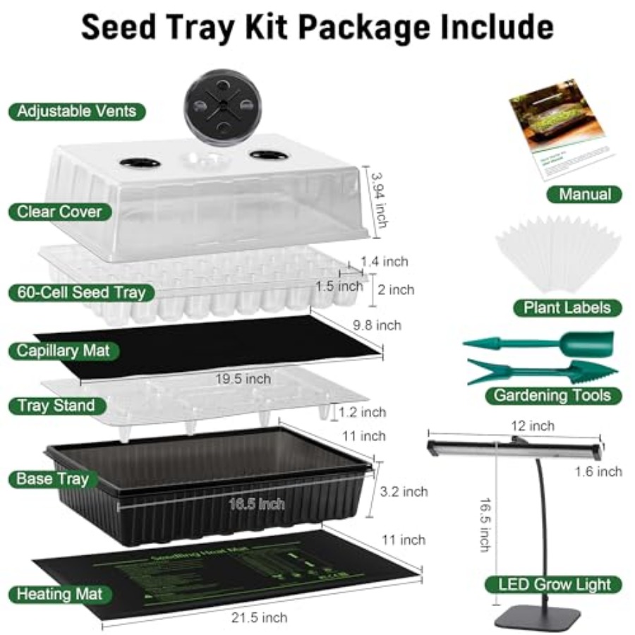60-Cell Self-Watering Seed Sta - Humidity Dome Kit ulasan dan harga