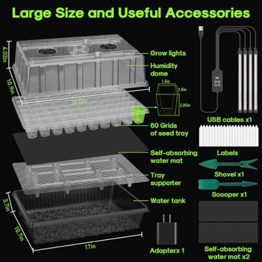 120-Cell Self-Watering Seed St - Humidity Dome Kit ulasan dan harga