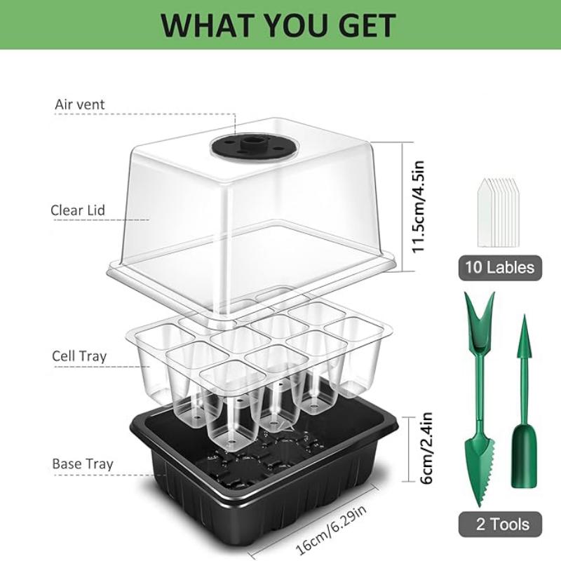 Seed starter tray with grow li - Humidity Dome Kit ulasan dan harga