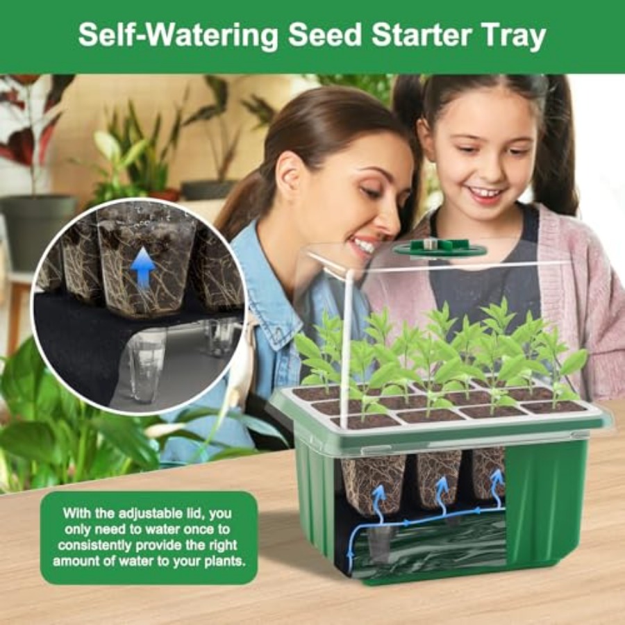 Seed Starter Tray with Light,  - Humidity Dome Kit ulasan dan harga