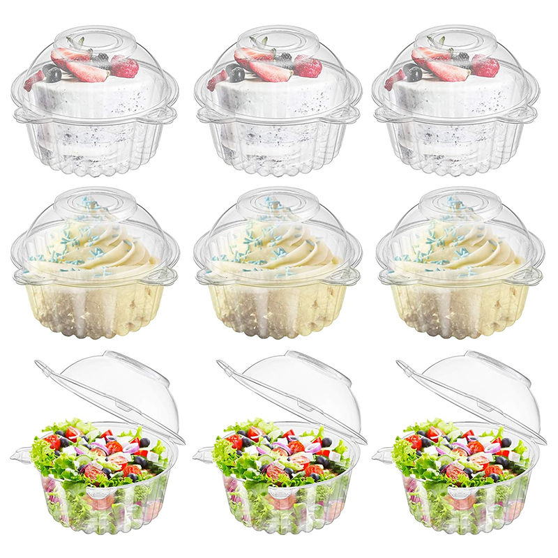 10pcs Cupcake Packaging Boxes  - Plastic Dome Clear ulasan dan harga