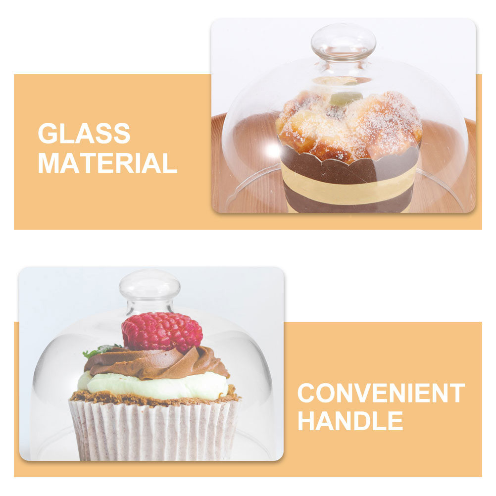 2Pcs Transparent Glass Cake Do - Plastic Dome Clear ulasan dan harga