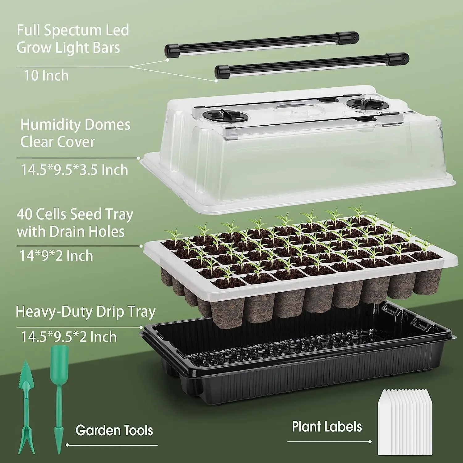 1 Set, Seed Starter Trays With - Humidity Dome Kit ulasan dan harga