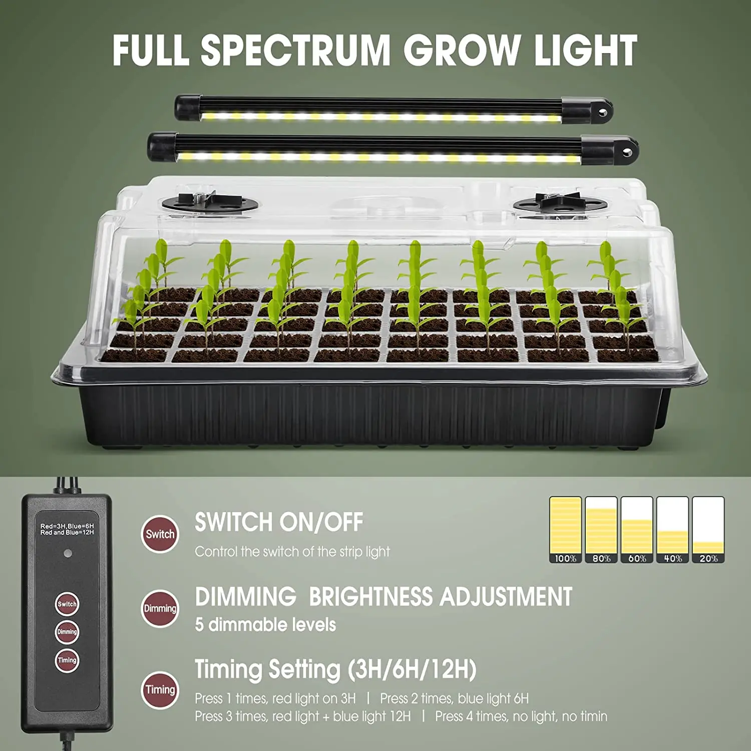 1 Set, Seed Starter Trays With - Humidity Dome Kit ulasan dan harga