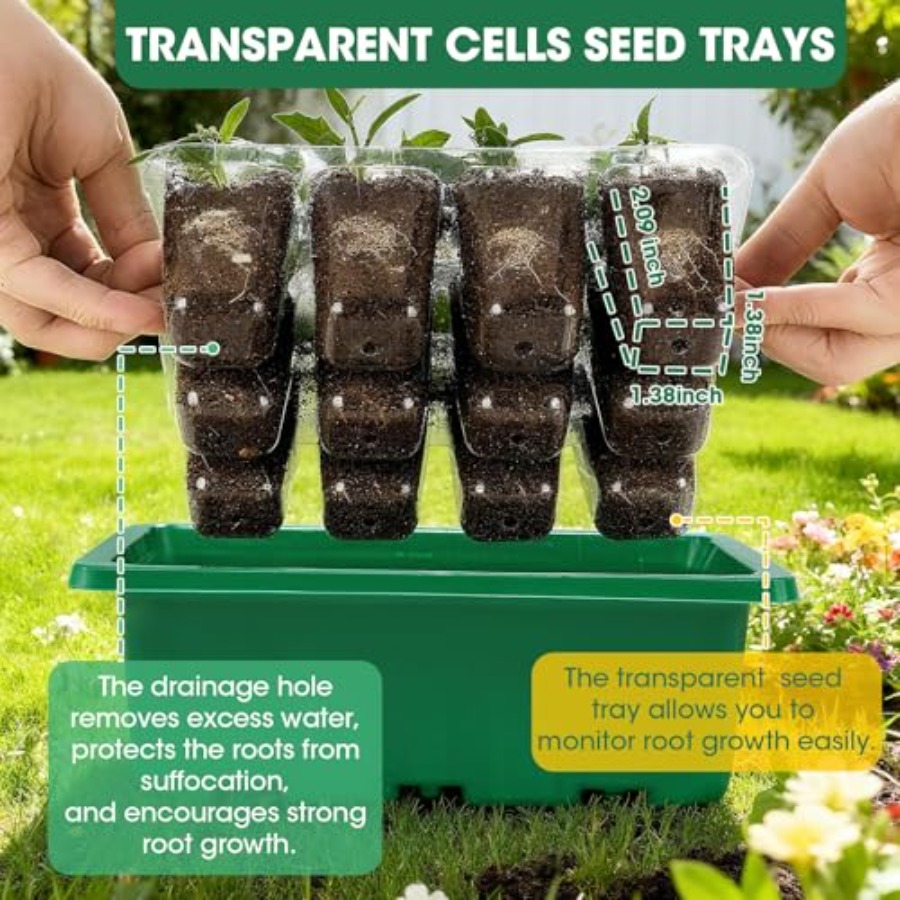 5 Packs Seed Starter Tray with - Humidity Dome Kit ulasan dan harga