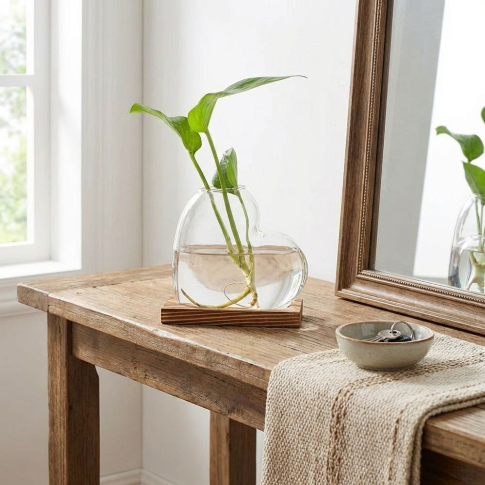 Transparent Hydroponic Glass V - Propagation Station Vase ulasan dan harga