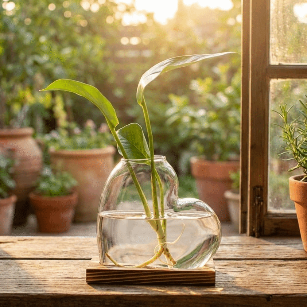 Transparent Hydroponic Glass V - Propagation Station Vase ulasan dan harga